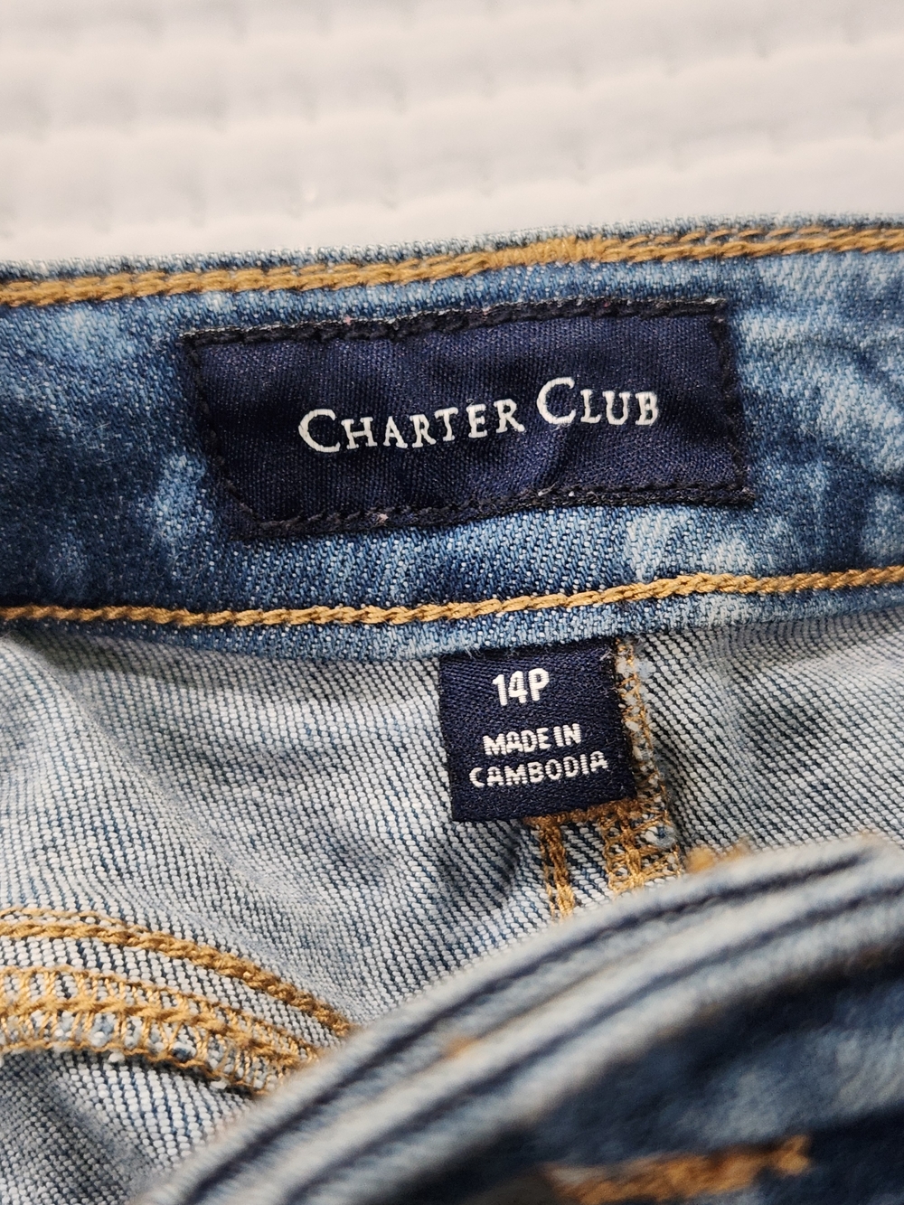 Charter Club Blue Floral Straight-Leg Jeans - Picture 4 of 8